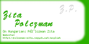 zita polczman business card